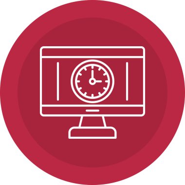 Web Kullanımı için zaman Simgesi, Vektör İllüstrasyonu