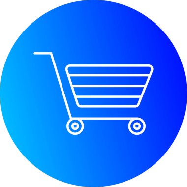 Alışveriş Arabası Simgesi, Web Kullanımı için Vektör İllüstrasyonu