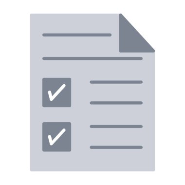 Web Kullanımı için Kontrol Listesi Simgesi, Vektör İllüstrasyonu