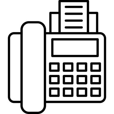 Web Kullanımı için Faks Simgesi, Vektör İllüstrasyonu