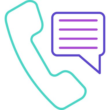 Web Kullanımı için Telefon Simgesi, Vektör İllüstrasyonu