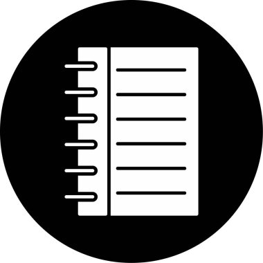 Web Kullanımı için Not Defteri Simgesi, Vektör İllüstrasyonu