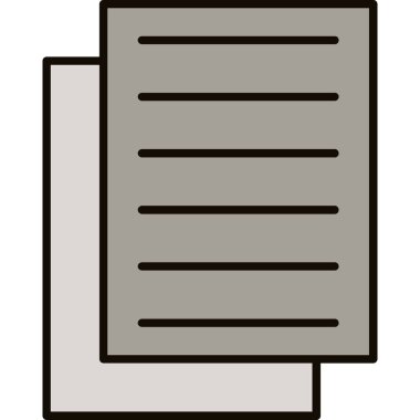 Web Kullanımı için Notlar Simgesi, Vektör İllüstrasyonu