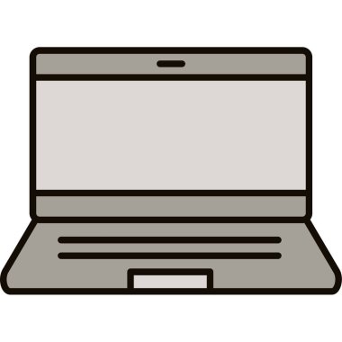 Web Kullanımı için dizüstü bilgisayar simgesi, Vektör İllüstrasyonu