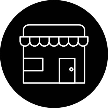Web Kullanımı için Dükkan Simgesi, Vektör İllüstrasyonu