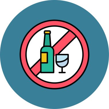 Web Kullanımı İçin İçme Simgesi, Vektör İllüstrasyonu Yok