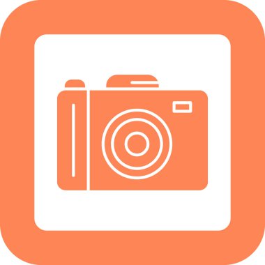 Web Kullanımı için Kamera Simgesi, Vektör İllüstrasyonu