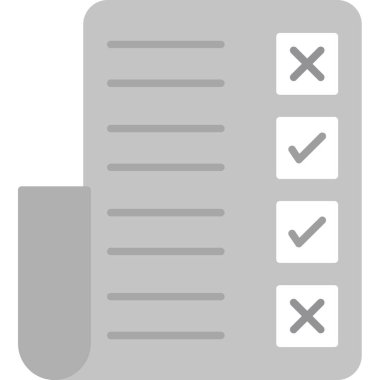 Web kullanımı için Kağıt Listesi Simgesi, Vektör İllüstrasyonu