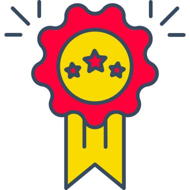 Web Kullanımı için Ödül Simgesi, Vektör İllüstrasyonu