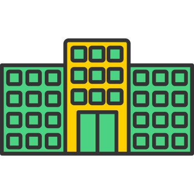 Web Kullanımı için Ofis Simgesi, Vektör İllüstrasyonu