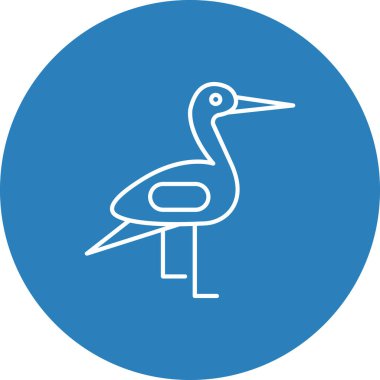 Leylek Simgesi, Web Kullanımı için Vektör İllüstrasyonu