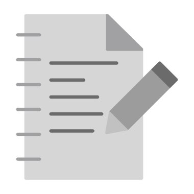 Web Kullanımı için Not Defteri Simgesi, Vektör İllüstrasyonu