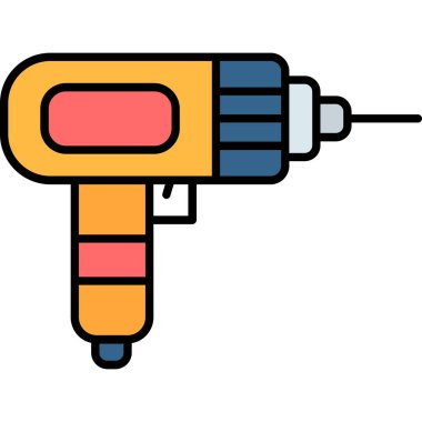 Web Kullanımı için Sondaj Makinesi Simgesi, Vektör İllüstrasyonu