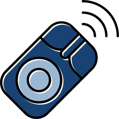 Web Kullanımı için Kablosuz Fare Simgesi, Vektör İllüstrasyonu