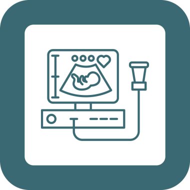 Web kullanımı için Ultrason Simgesi, Vektör İllüstrasyonu