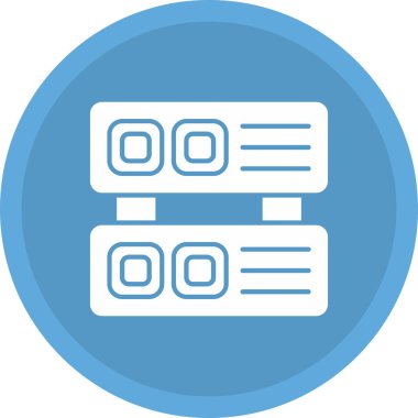 Web Kullanımı için Sunucu Simgesi, Vektör İllüstrasyonu