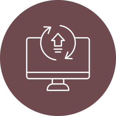 Web Kullanımı için Simgeyi Yükselt, Vektör İllüstrasyonu