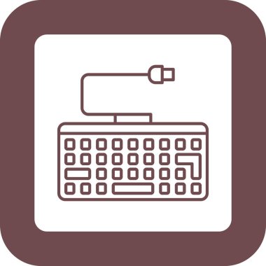 Web Kullanımı için Klavye Simgesi, Vektör İllüstrasyonu