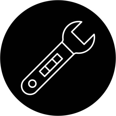Web Kullanımı için Wrench Simgesi, Vektör İllüstrasyonu
