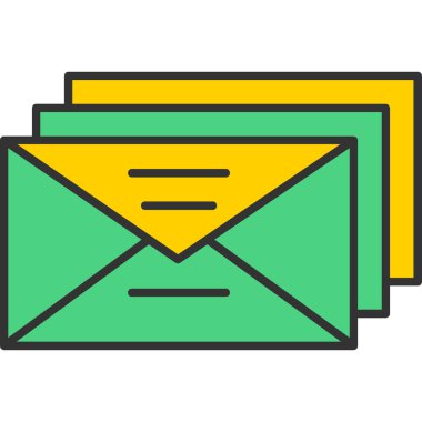 Web Kullanımı için E- posta Simgesi, Vektör İllüstrasyonu