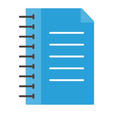 Web Kullanımı için Not Defteri Simgesi, Vektör İllüstrasyonu