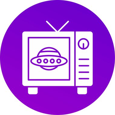 Web Kullanımı için Televizyon Simgesi, Vektör İllüstrasyonu