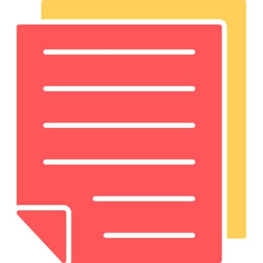 Web Kullanımı için Not Simgesi, Vektör İllüstrasyonu