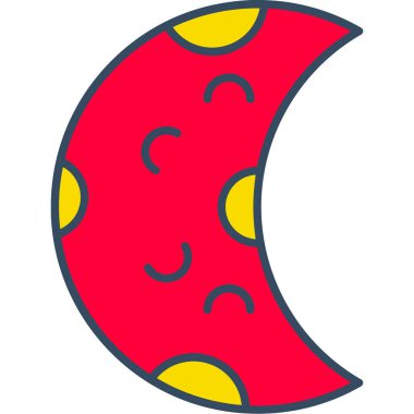 Yarım Ay Simgesi, Web Kullanımı için Vektör İllüstrasyonu