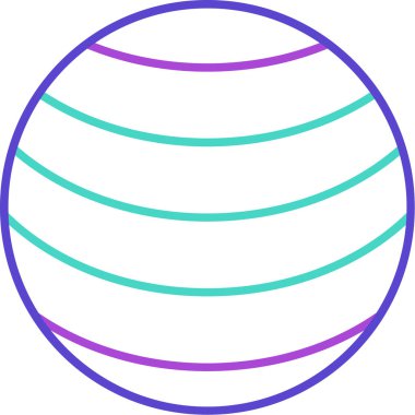 Web Kullanımı için Neptün Simgesi, Vektör İllüstrasyonu
