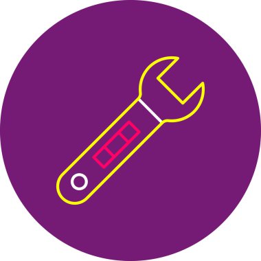 Web Kullanımı için Wrench Simgesi, Vektör İllüstrasyonu