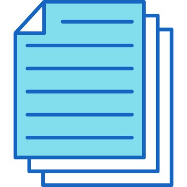 Web Kullanımı için Kağıt Simgesi, Vektör İllüstrasyonu