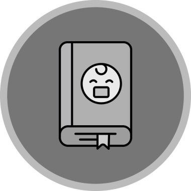 Web Kullanımı için Kitap Simgesi, Vektör İllüstrasyonu