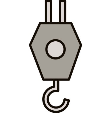 Crane Simgesi, Web Kullanımı için Vektör İllüstrasyonu