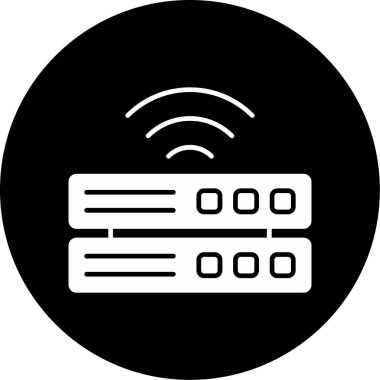 Web Kullanımı için Sunucu Simgesi, Vektör İllüstrasyonu