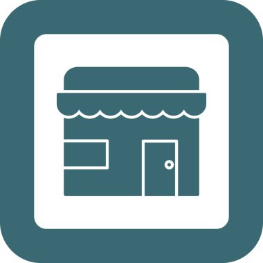 Web Kullanımı için Dükkan Simgesi, Vektör İllüstrasyonu