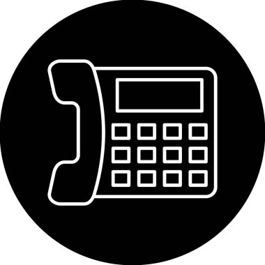 Web Kullanımı için Telefon Simgesi, Vektör İllüstrasyonu