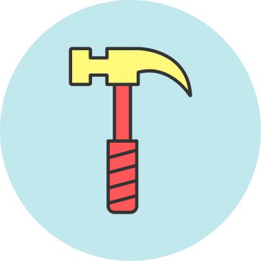 Çekiç Simgesi, Web Kullanımı için Vektör İllüstrasyonu