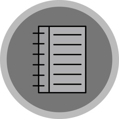 Web Kullanımı için Not Defteri Simgesi, Vektör İllüstrasyonu