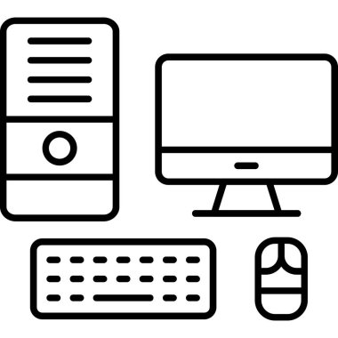 Bilgisayar.svg Simgesi, Web Kullanımı için Vektör İllüstrasyonu