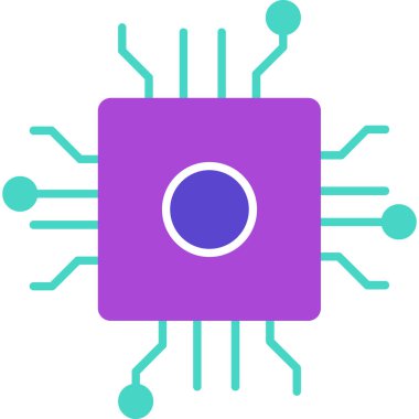 Çip Simgesi, Web Kullanımı için Vektör İllüstrasyonu