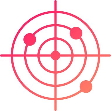 Web Kullanımı için Radar Simgesi, Vektör İllüstrasyonu