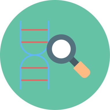 Web Kullanımı için DNA Simgesi, Vektör İllüstrasyonu