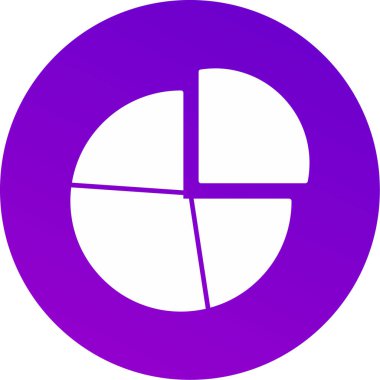 Web Kullanımı için Pasta Çizelgesi Simgesi, Vektör İllüstrasyonu