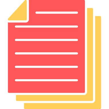 Web Kullanımı için Kağıt Simgesi, Vektör İllüstrasyonu