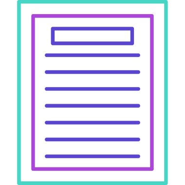 Web Kullanımı için Not Simgesi, Vektör İllüstrasyonu