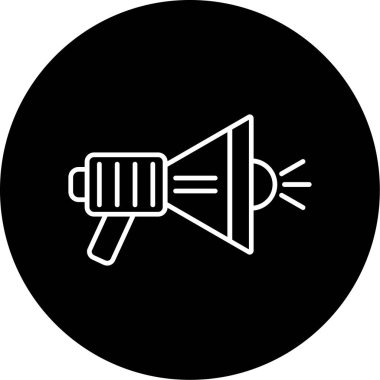 Web Kullanımı için Megafon Simgesi, Vektör İllüstrasyonu