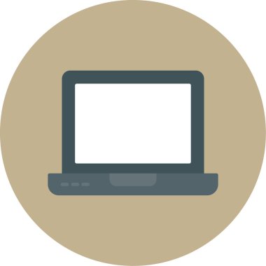 Web Kullanımı için dizüstü bilgisayar simgesi, Vektör İllüstrasyonu