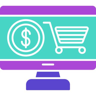Web Kullanımı için Etrade Simgesi, Vektör İllüstrasyonu