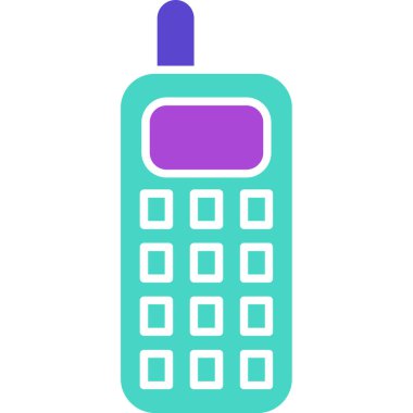 Web kullanımı için Cep Telefonu Simgesi, Vektör İllüstrasyonu