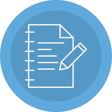 Web Kullanımı için Not Defteri Simgesi, Vektör İllüstrasyonu